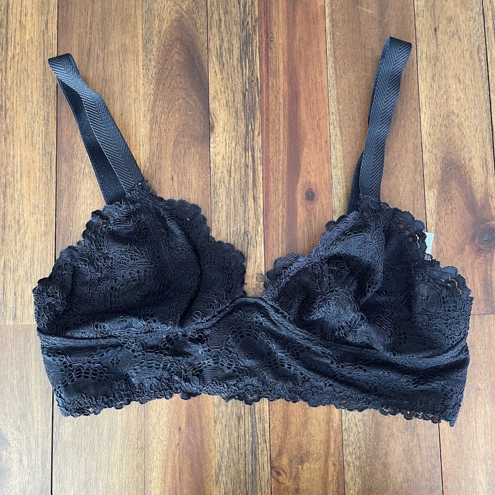 Free People Intimately black lace bralette